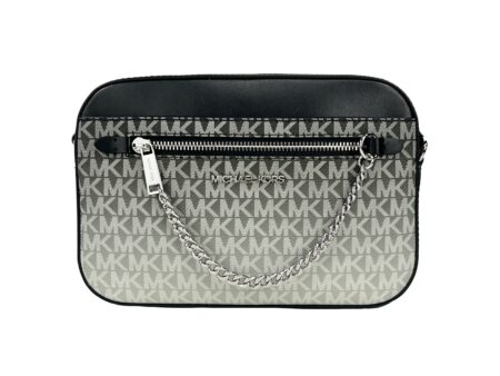Vanrom East West Ombre Leather Zip Chain Crossbody Bag