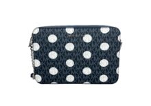 Vanrom East West Leather Zip Chain Crossbody Bag